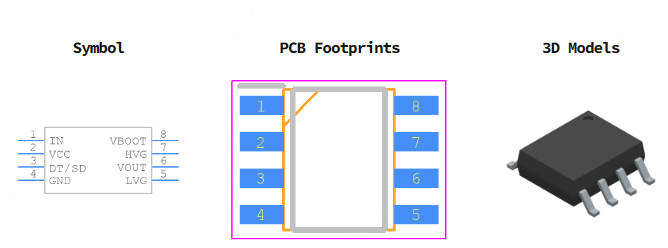L6384ED013TR引脚图和PCB焊盘图