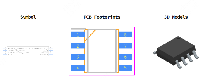 LM201ADT引脚图和PCB焊盘图