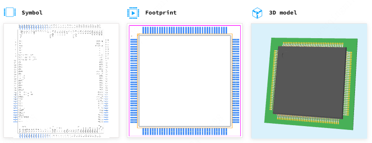 STM32F207ZET6引脚图和PCB焊盘图