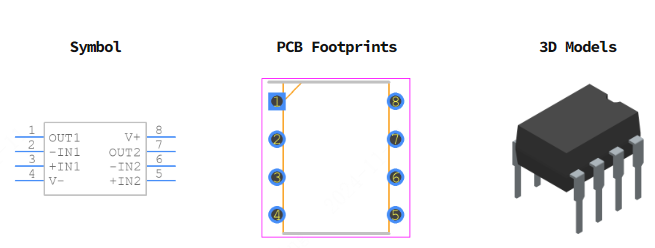 AD826ANZ引脚图和PCB焊盘图