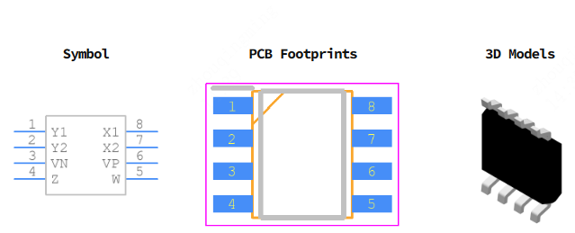 AD835ARZ引脚图和PCB焊盘图