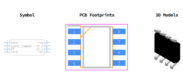 AD654JRZ引脚图和PCB焊盘图