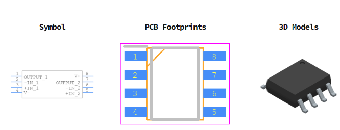 AD706JRZ引脚图和PCB焊盘图