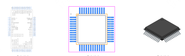 AD7654ASTZ引脚图和PCB焊盘图