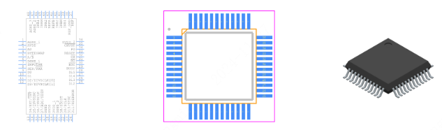 AD7655ASTZ引脚图和PCB焊盘图