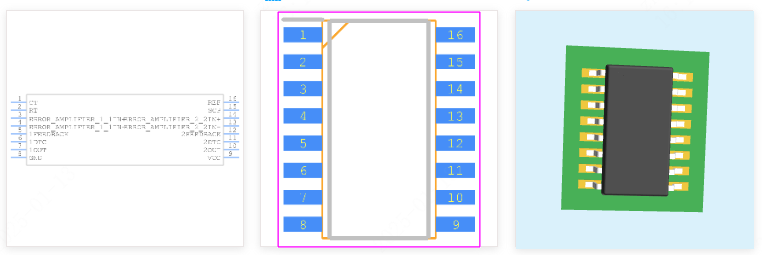 TL1451ACNSR引脚图和PCB焊盘图