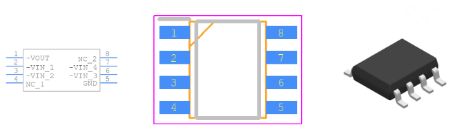 LM79L05ACMX/NOPB引脚图和PCB焊盘图