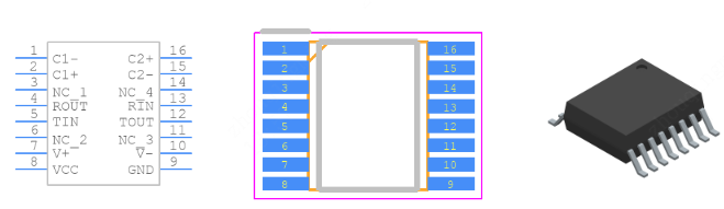 ADM3101EARQZ-REEL引脚图和PCB焊盘图