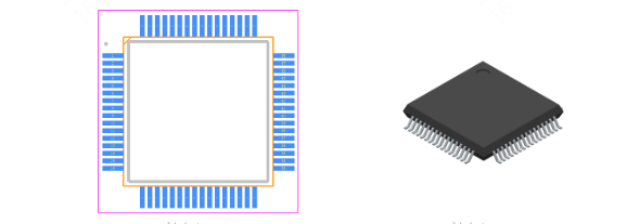 STM32F303RCT6引脚图和PCB焊盘图