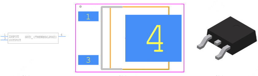 L78M12ABDT-TR引脚图和PCB焊盘图