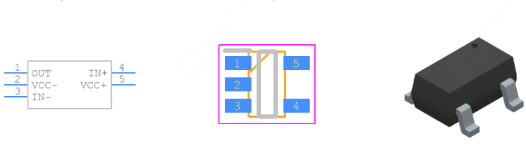 TS391ILT引脚图和PCB焊盘图