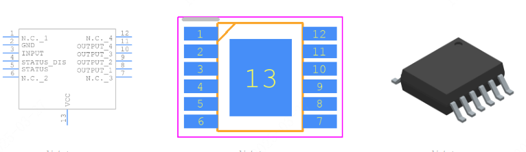 VN5050JTR-E引脚图和PCB焊盘图