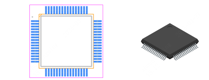 STM32F401RBT6引脚图和PCB焊盘图