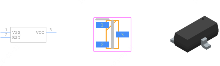 STM809RWX6F引脚图和PCB焊盘图