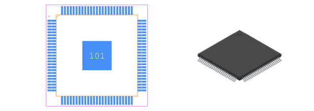 AD9910BSVZ引脚图和PCB焊盘图
