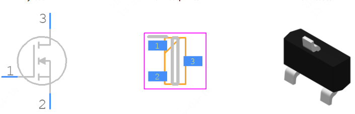 BSS138-7-F引脚图和PCB焊盘图
