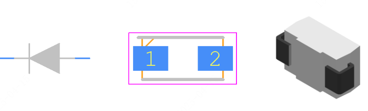 S1G-E3/61T引脚图和PCB焊盘图